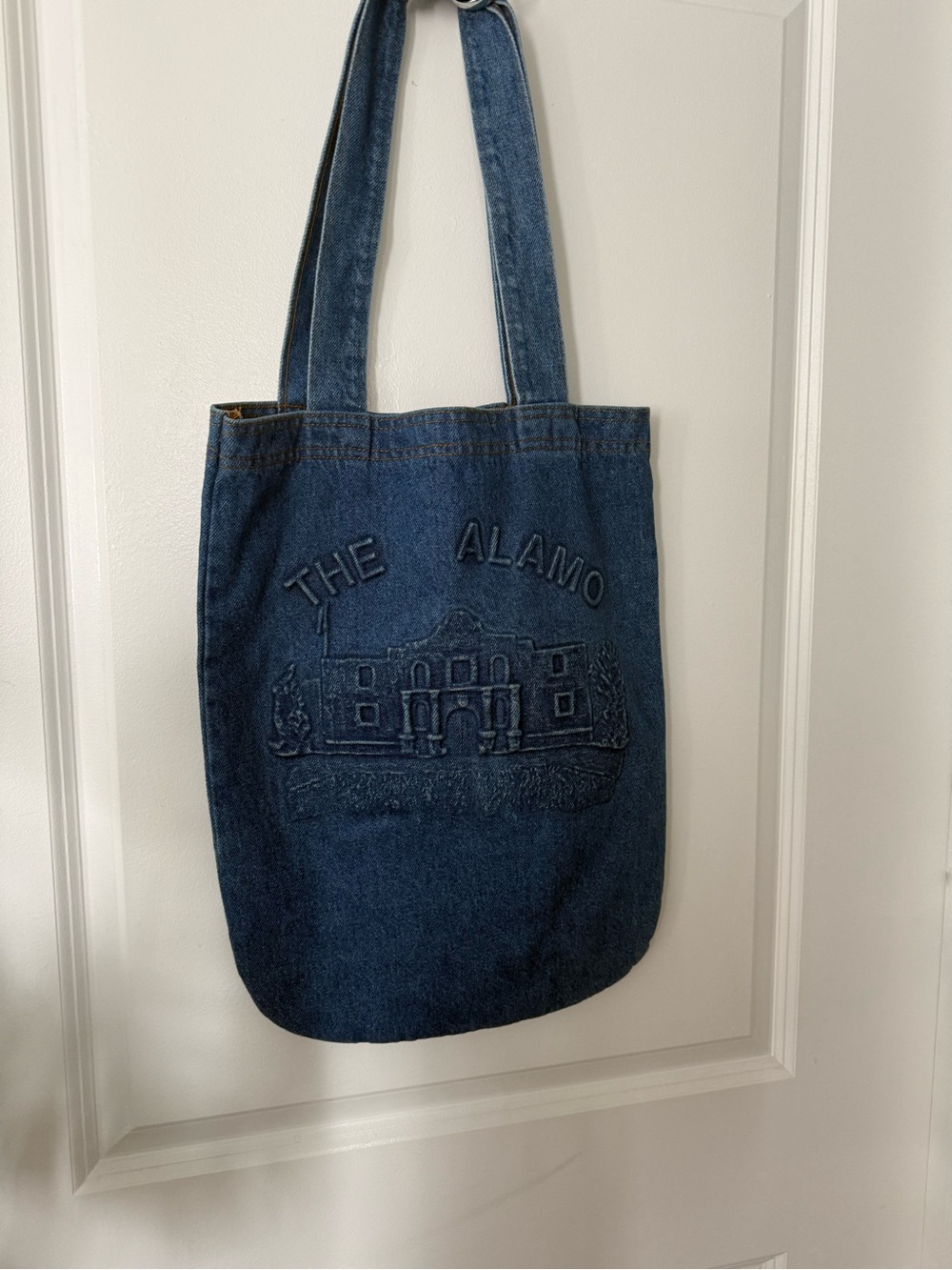 The Alamo denim tote bag